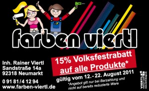 Volksfestrabatt 300x183 15% Volksfestrabatt bei Farben Viertl in Neumarkt i.d.OPf.